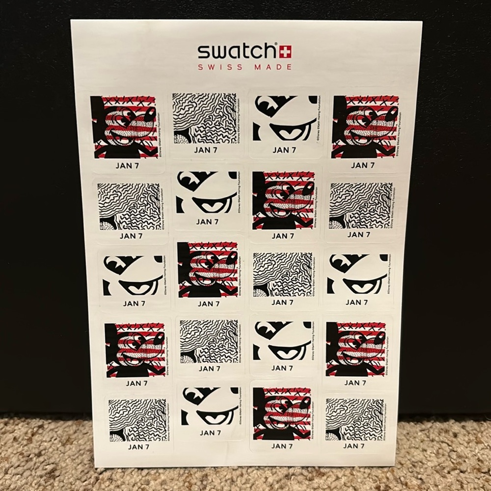 NEW Swatch Mickey Mouse by Keith Haring Stickers